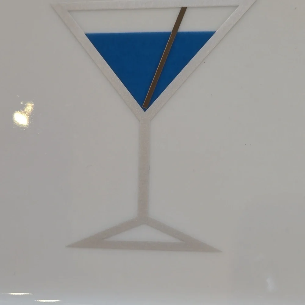 Crate & Barrel Set of 3 White Porcelain Jack Frost Martini Appetizer Pla…